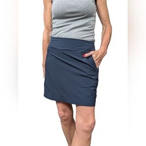 Athleta Navy Blue Skort Size 4 Built In Shorts Activewear Golf Tennis